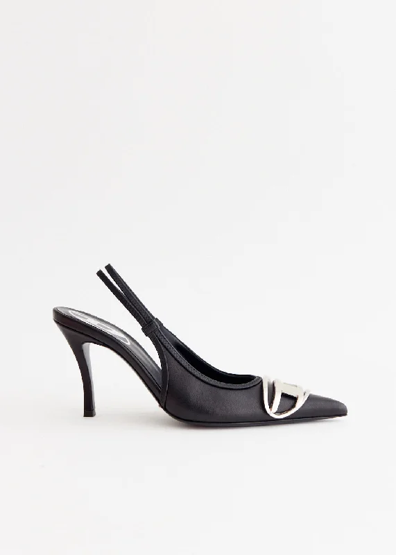 Versatile Heeled Sandals for Any Occasion---D-Venus Sb Logo Pumps