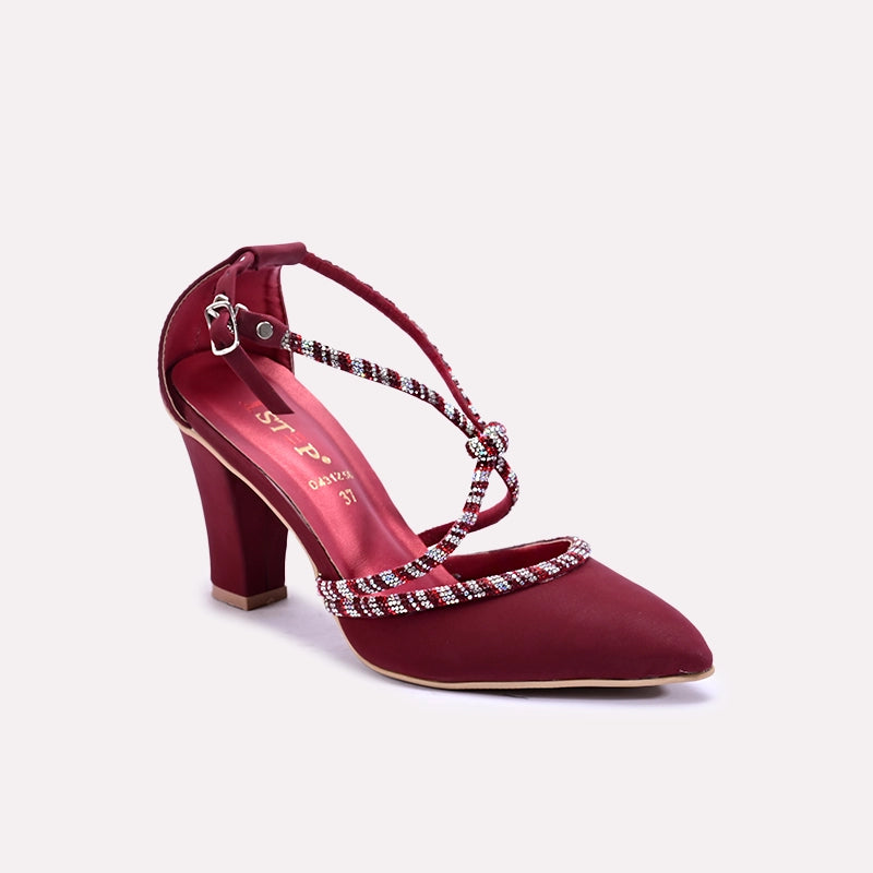 Winona Maroon Bridal Pumps 0431256