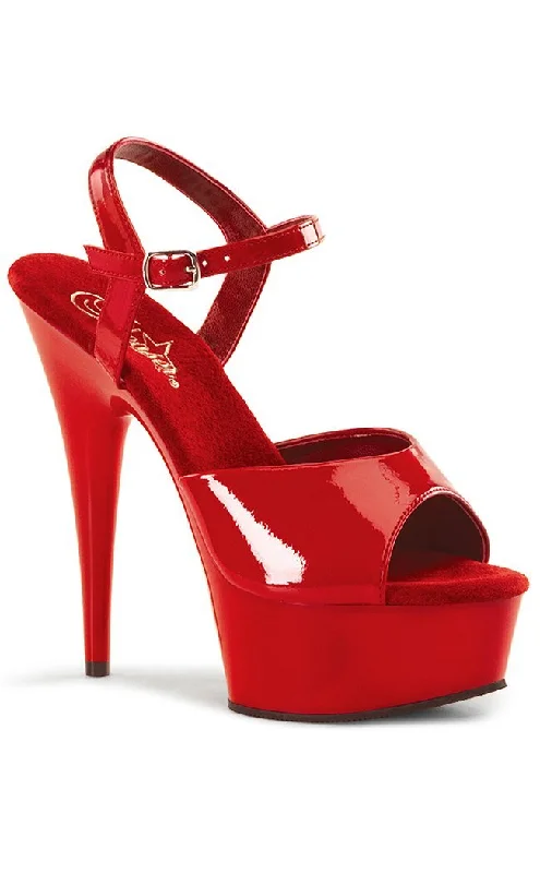 Sleek and Shiny Patent Pump Heels for a Polished Look--DELIGHT-609 Red Patent Platform Heels