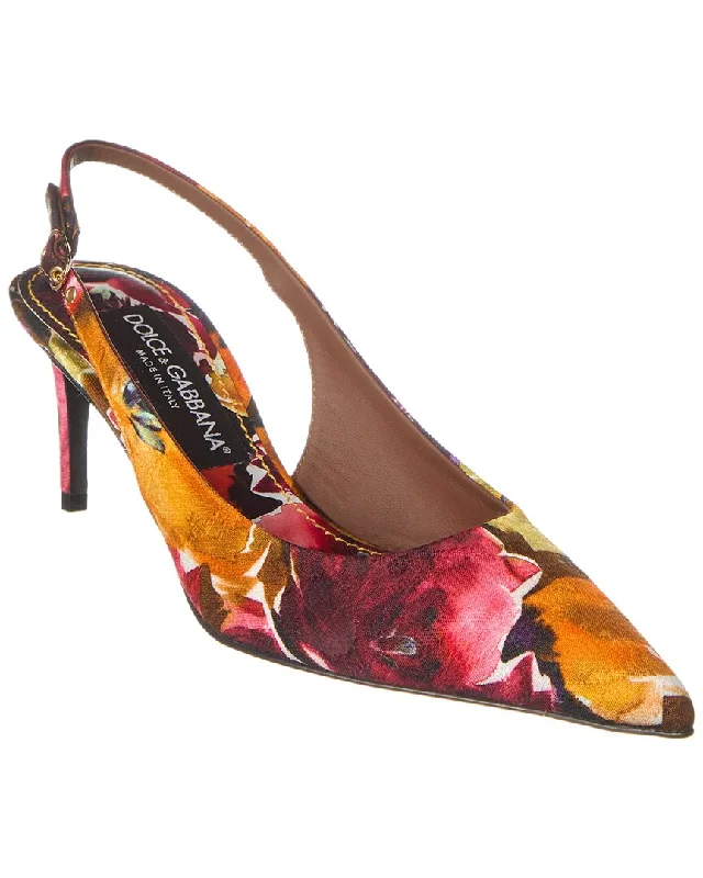 Dolce & Gabbana Brocade Slingback Pump---Fashionable Kitten Heels for Date Night