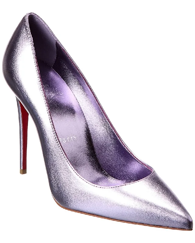 Christian Louboutin Kate 100 Leather Pump---Comfortable Leather Pumps for Office and Everyday Wear