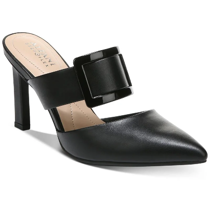 Sima Womens Faux Leather Slip-on Pumps---Comfortable Leather Pumps for Office and Everyday Wear