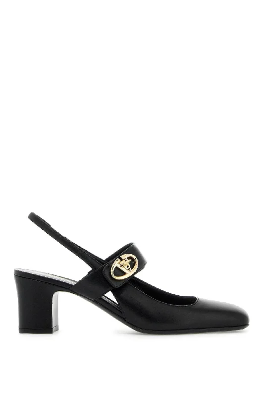 Versatile Heeled Sandals for Any Occasion---Slingback Vlogo Locker  - Black