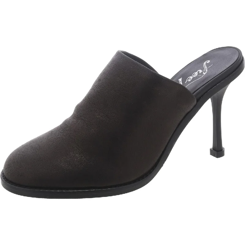 Stylish Slip-On Pumps for Quick Elegance---LEILA Womens Leather Slip On Mules