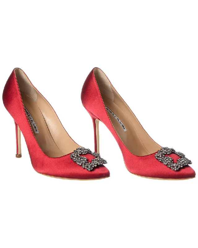 Manolo Blahnik Hangisi 105 Satin Pump (Authentic Pre-Owned)Affordable Satin Heels with a Luxe Touch