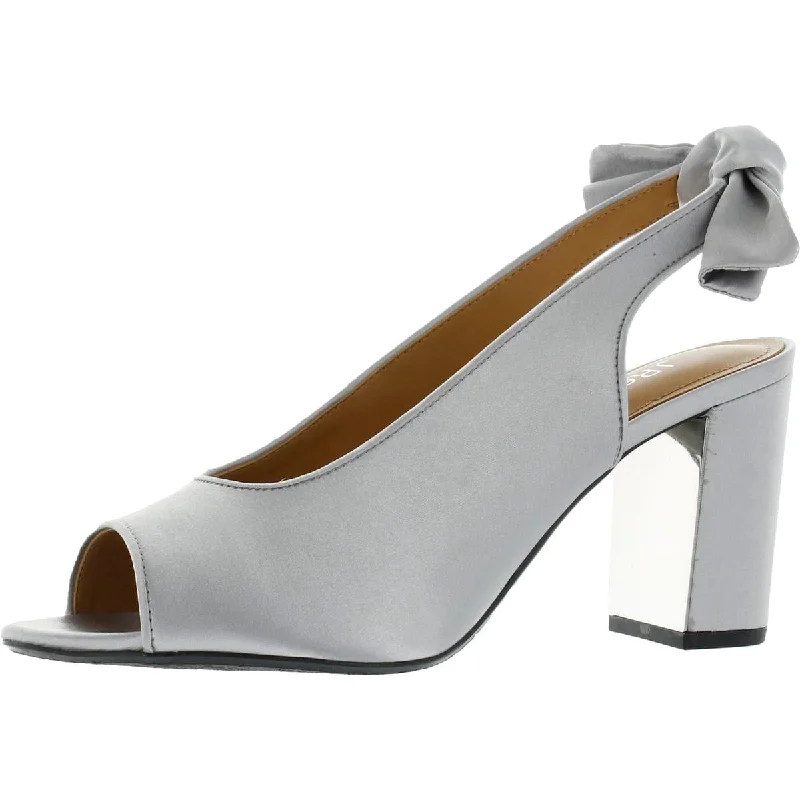 Versatile Dress Heels for Formal and Casual Wear---J. Renee Womens Brietta Satin Dressy Slingback Heels