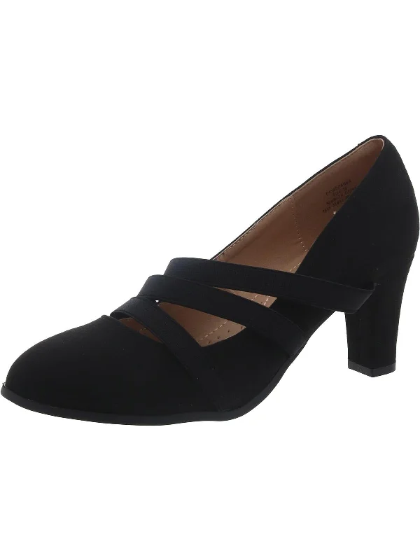 Affordable Suede Ankle Pumps for All-Day Wear--Womens Faux Suede Pointed toe Pumps