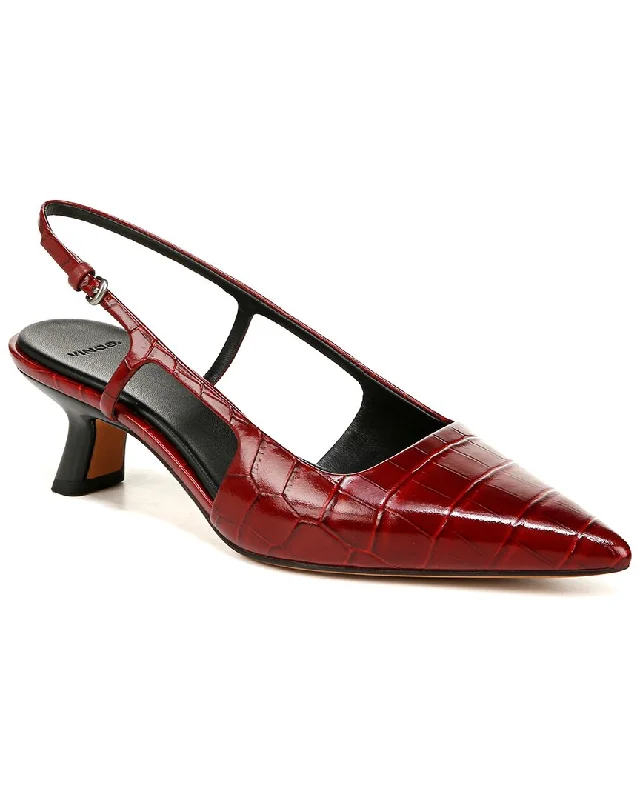 Fashionable Leather Slingback Pumps for Casual Wear--Vince Bianca Leather Slingback Pump