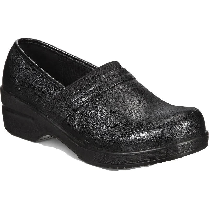 Easy Street Womens Origin Leather Flexible Clogs---Comfortable Leather Pumps for Office and Everyday Wear