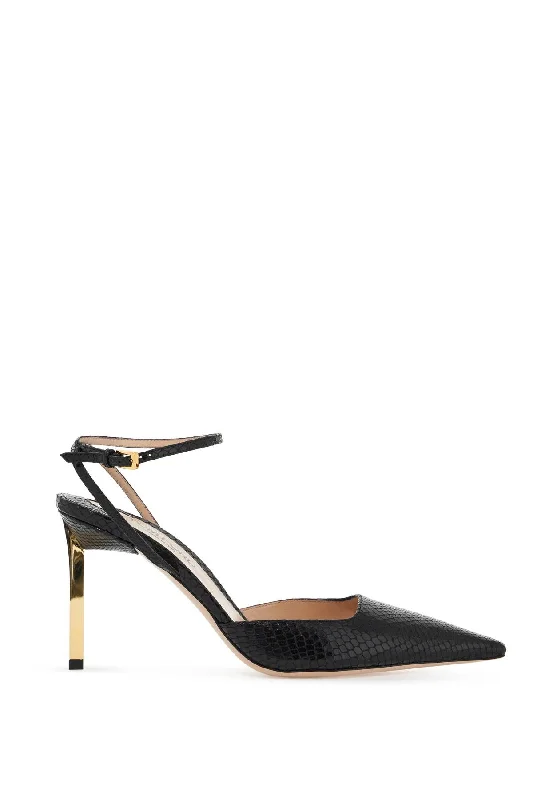 Versatile Heeled Sandals for Any Occasion---Tom Ford Women's Cocco Print Slingback Dã©Col