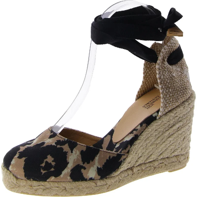 Versatile Heeled Sandals for Any Occasion---Carina Womens Leg Strap Round Toe Wedge Heels