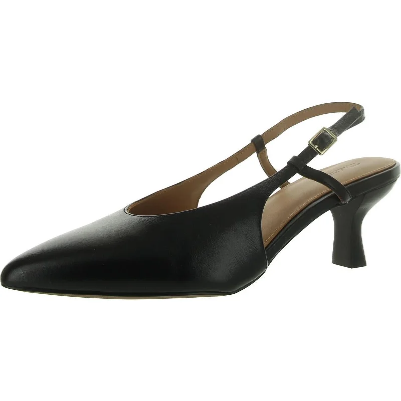 Stiletto Heel Pumps with Perfect Fit--DEBBIE SLINGBACK Womens Leather Pointed toe Slingback Heels-Fashionable & Classic