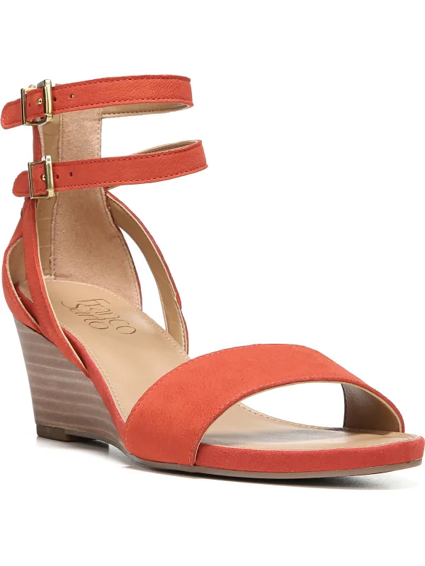 Stylish Ankle Strap Heels for Women--Danissa  Womens Ankle Strap Open Toe Wedge Heels