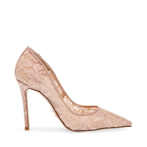 Stylish Lace Pumps for a Chic Look--EVELYN-L NATURAL LACE