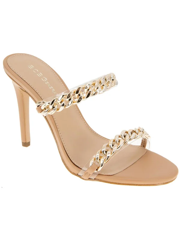 Versatile Heeled Sandals for Any Occasion---Jesta Womens Chain Slip-On Slide