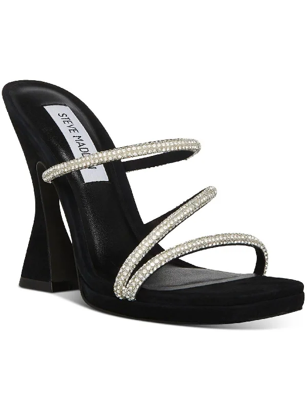 Versatile Dress Heels for Formal and Casual Wear---Libbie Womens Rhinestone Embellished Dress Heels