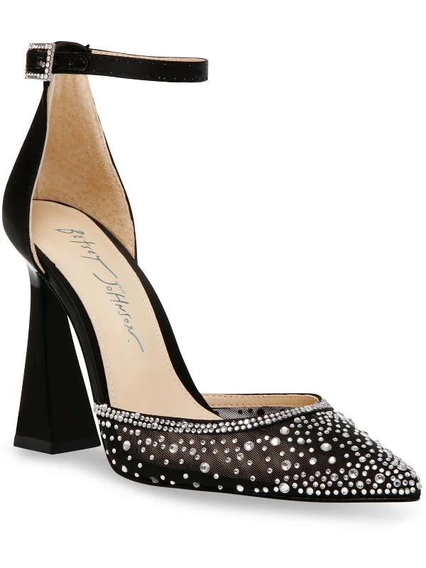 Stiletto Heel Pumps with Perfect Fit--Viola Womens Rhinestone Pointed Toe Pumps-Fashionable & Classic