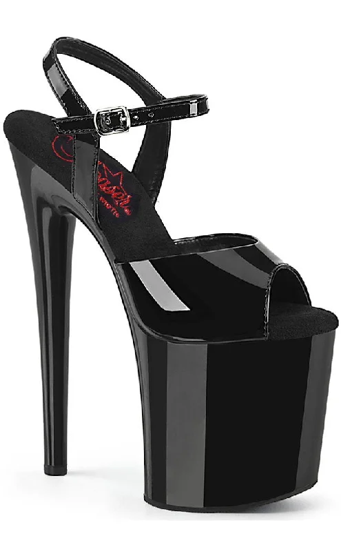 Sleek and Shiny Patent Pump Heels for a Polished Look--NAUGHTY-809 Black Patent Platform Heels