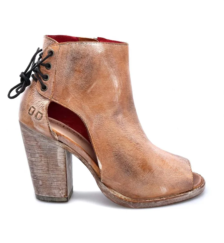 Versatile Heeled Sandals for Any Occasion---Angelique Heel In Tan Rustic