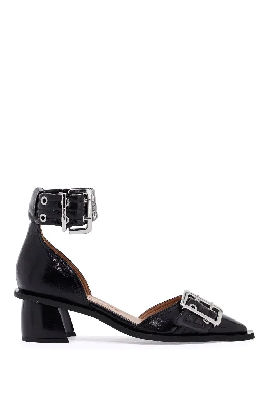 Versatile Heeled Sandals for Any Occasion---Ganni Women's Strap DãColletã With Buckle