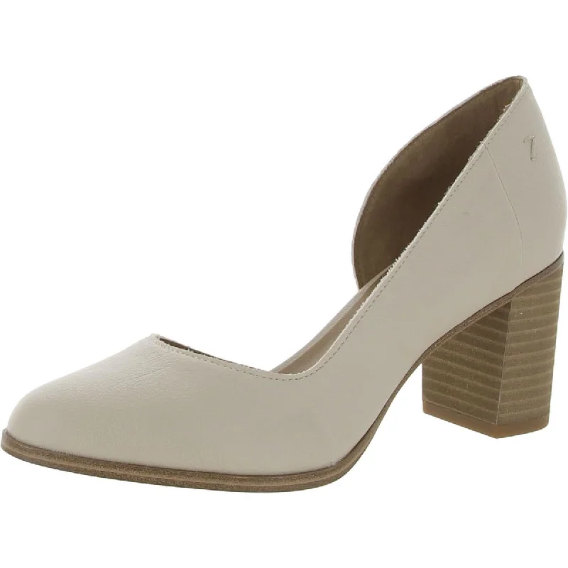 Trendy D'Orsay Pumps for Fashion-Forward Women---Gracie Womens Leather Block D'Orsay Heels