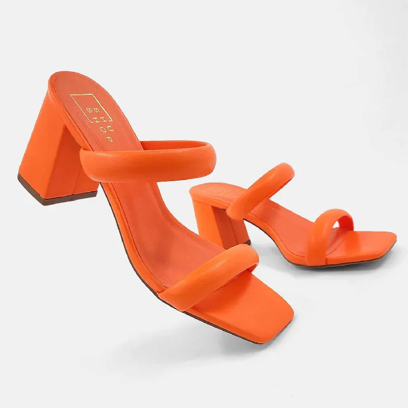 Cutie Girl Strappy Heels In Orange---Affordable Strappy Platform Heels with Premium Quality