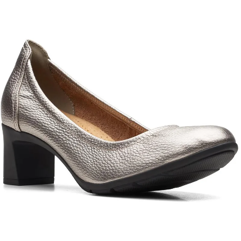 Stylish Slip-On Pumps for Quick Elegance---Clarks Womens Neiley Pearl Leather Slip On Pumps