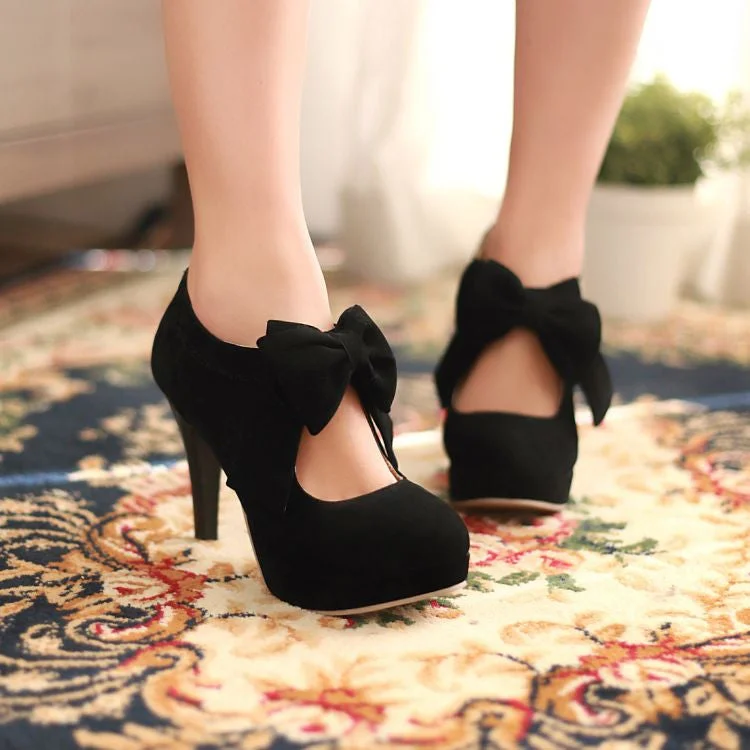 Cute bow kawaii hight heel YV233---Charming Bow Pumps for a Cute and Stylish Look