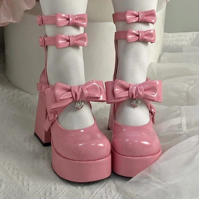 Lolita bow high heels yv31543---Charming Bow Pumps for a Cute and Stylish Look