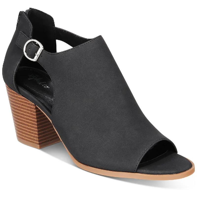 Trendy Peep Toe Platform Heels Crafted from Genuine Leather--Style & Co. Womens Jennaa  Peep Toe Dressy Shooties