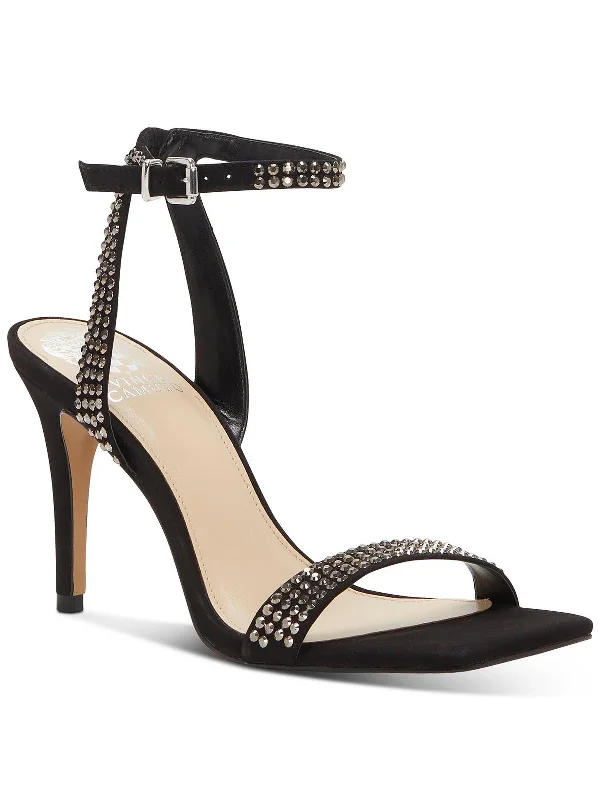 Stylish Ankle Strap Heels for Women--Saprenda Womens Rhinestones Ankle Strap Evening Heels