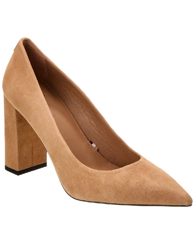 Affordable Suede Ankle Pumps for All-Day Wear--Hugo Boss Janet Chunky Suede Pump