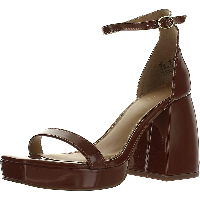 Stylish Open Toe Heels for Summer--Jardine Womens Buckle Open Toe Block Heels