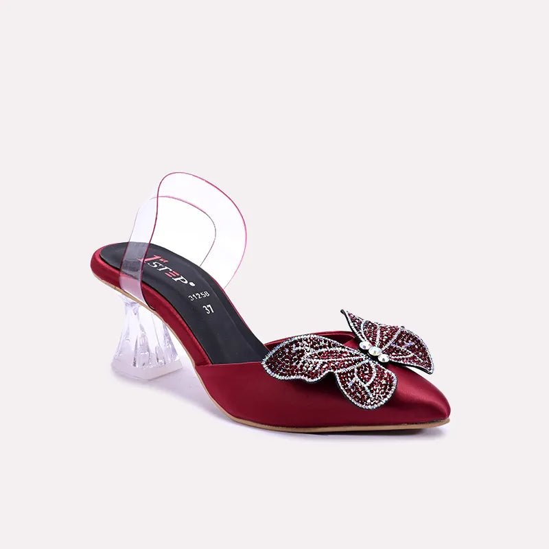 Yulia Maroon Bridal Pumps 0431258