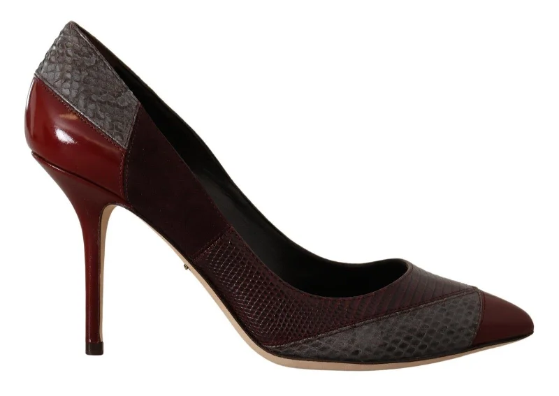 Dolce & Gabbana  Exotic Leather Heels Women's Pumps---Comfortable Leather Pumps for Office and Everyday Wear