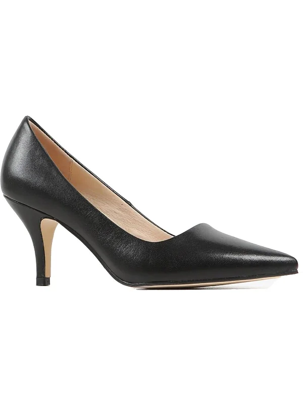 Versatile Dress Heels for Formal and Casual Wear---Womens Faux Leather Dressy Pumps