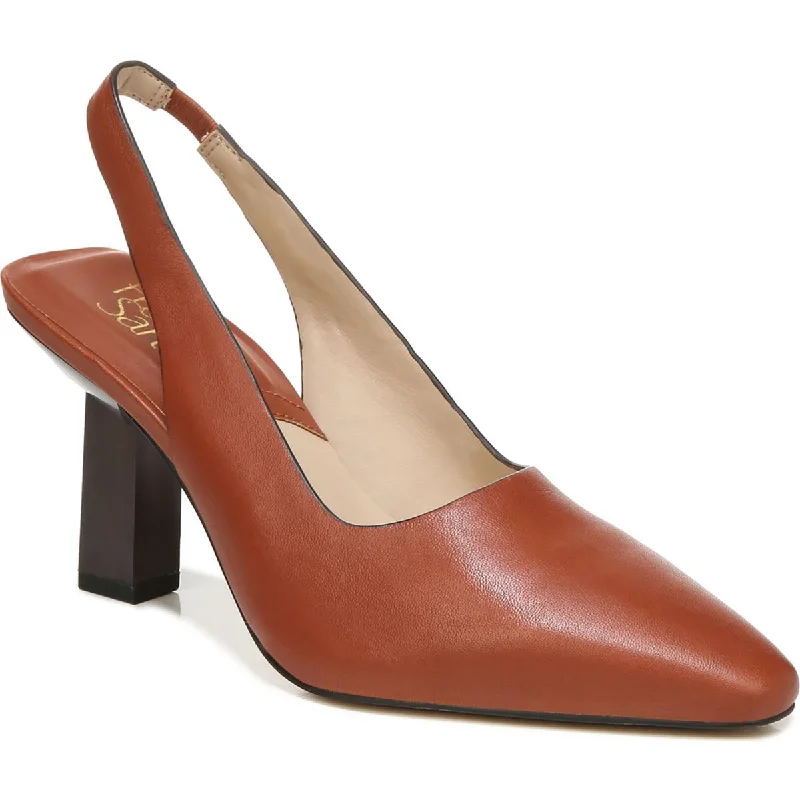 Fashionable Leather Slingback Pumps for Casual Wear--Milano Womens Leather Slingback Heels