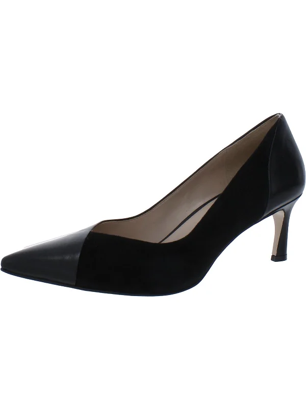 Stiletto Heel Pumps with Perfect Fit--Faris Womens Leather Pointed Toe Pumps-Fashionable & Classic