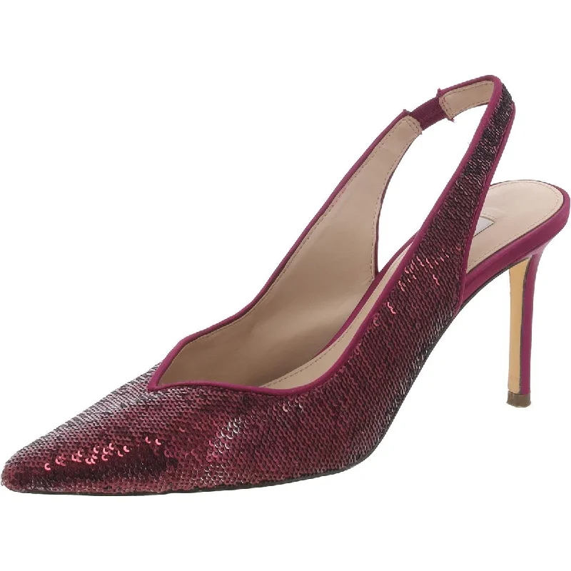 Stiletto Heel Pumps with Perfect Fit--Nina Womens Satin Pointed Toe Slingback Heels-Fashionable & Classic