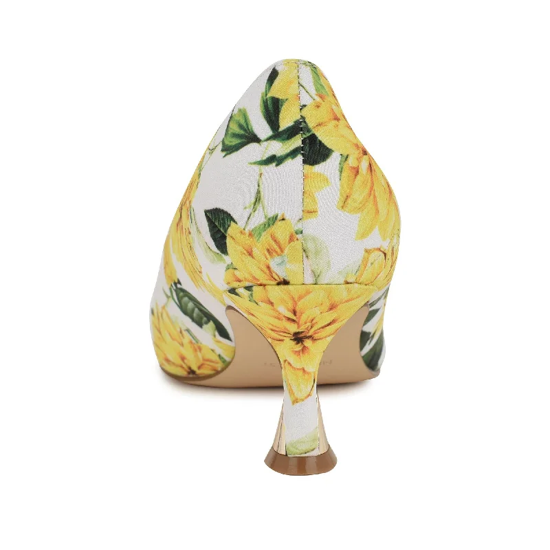 Nine West Women's Ariella2 Yellow M---Fashionable Kitten Heels for Date Night