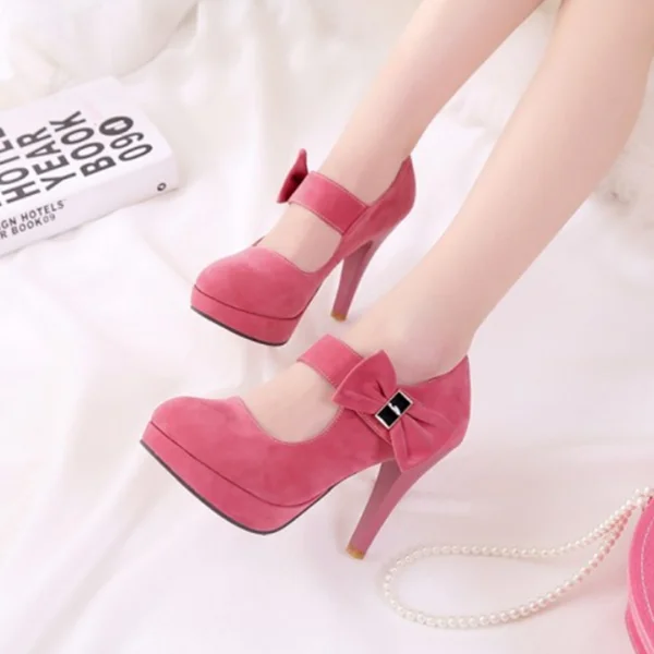 lolita bow high heels yv42821---Charming Bow Pumps for a Cute and Stylish Look