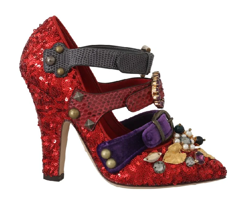 Dolce & Gabbana  Bellucci Alta Moda Embellished Women's Pumps---Chic Embellished Pumps for a Glamorous Look