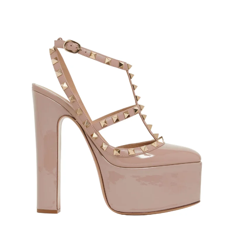 Stylish Platform Heels for Extra Height--Valentino Garavani Rockstud Platform Pumps