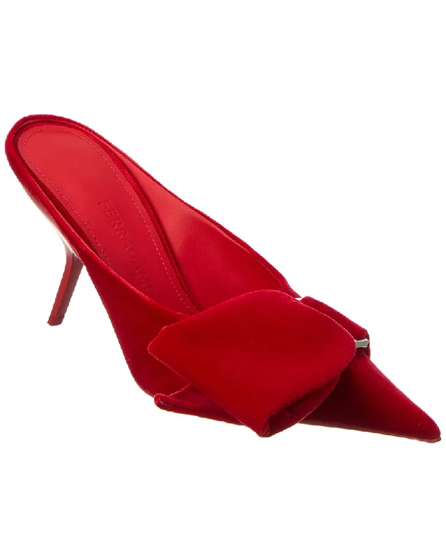 Ferragamo Asymmetric Bow Velvet Pump---Charming Bow Pumps for a Cute and Stylish Look