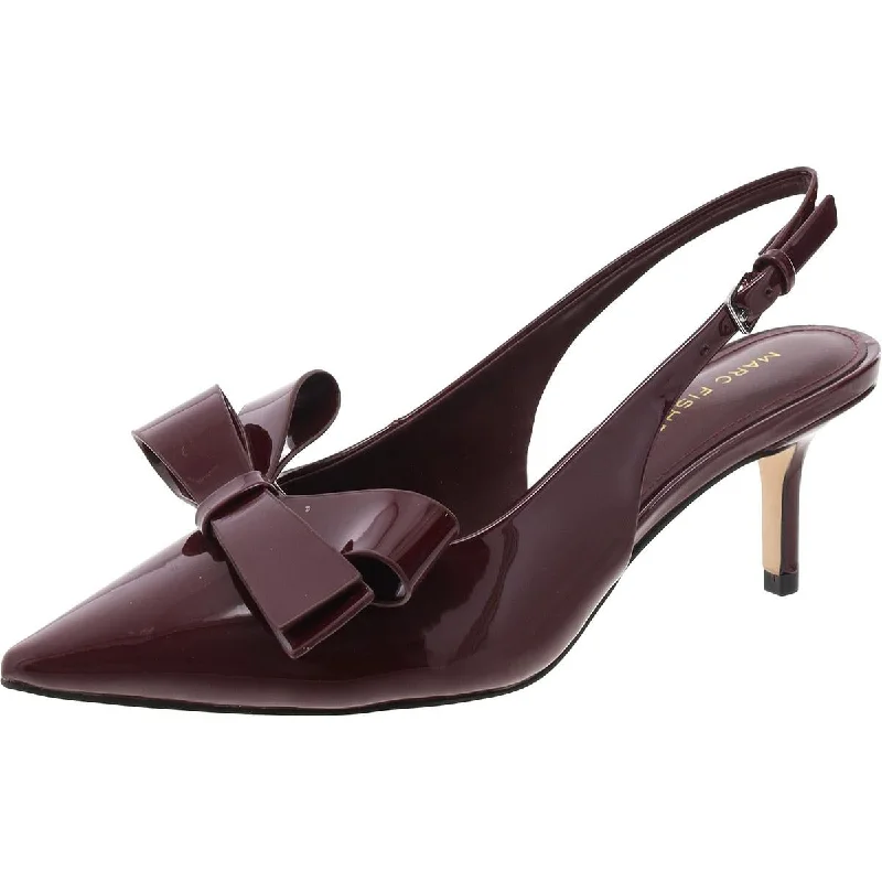 Sleek and Shiny Patent Pump Heels for a Polished Look--Allon Womens Patent Adjustable Slingback Heels