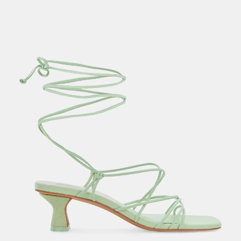 Versatile Heeled Sandals for Any Occasion---KARIELLE HEELS PISTACHIO STELLA