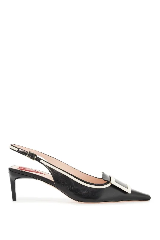 Versatile Heeled Sandals for Any Occasion---Roger Vivier Slingback Viv' Canard Dé