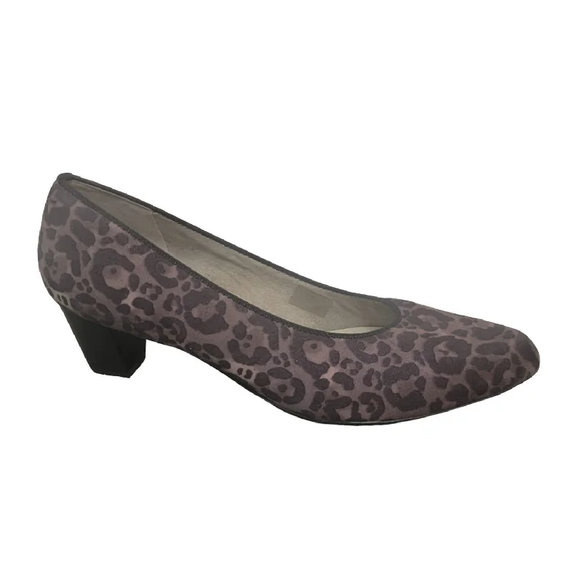 Versatile Heeled Sandals for Any Occasion---Women's Kelly Pump In Grey Leopard