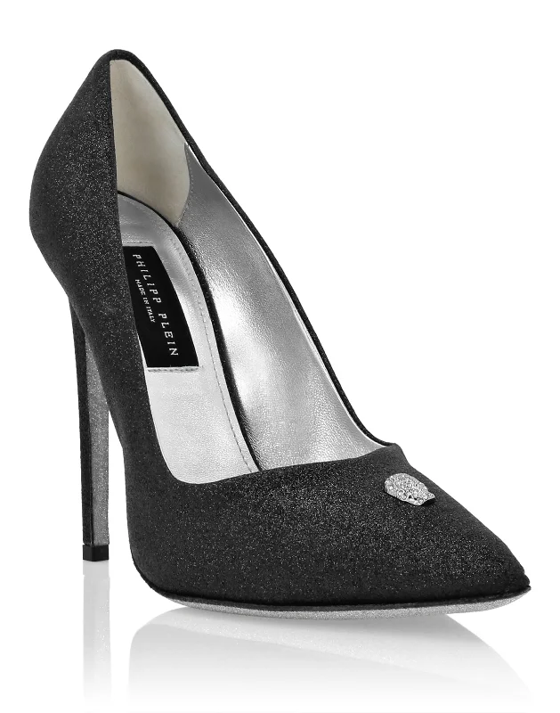 Glitter Decollete Pumps---Trendy Glitter Heels for a Glamorous Look