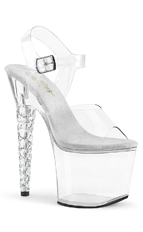 Stylish Platform Heels for Extra Height--UNICORN-708RSH Clear Platform Heels